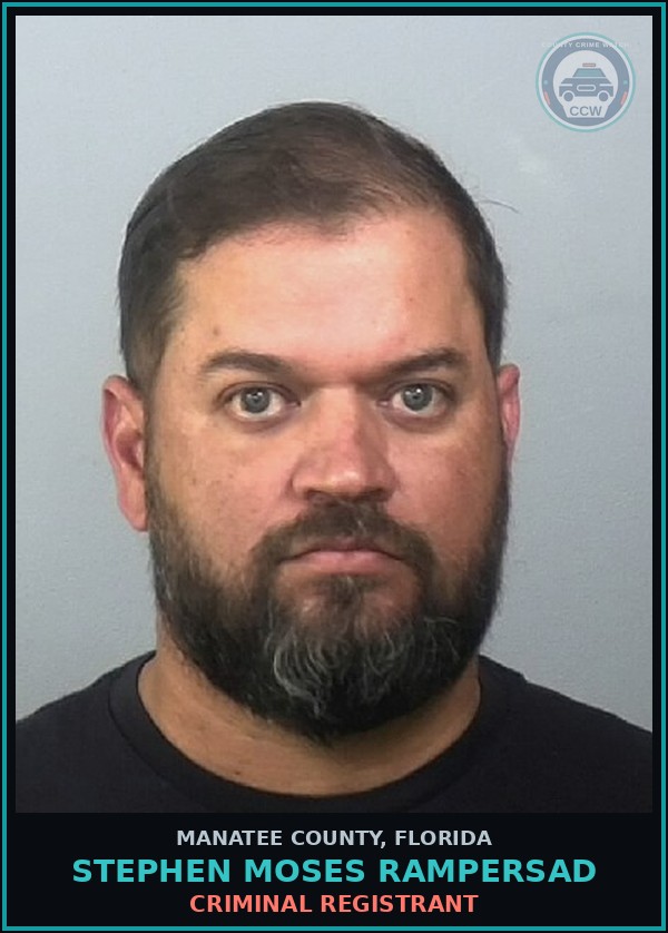 Booking mugshot of STEPHEN MOSES RAMPERSAD in Manatee County