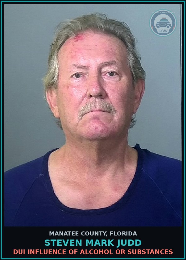 Booking mugshot of STEVEN MARK JUDD in Manatee County