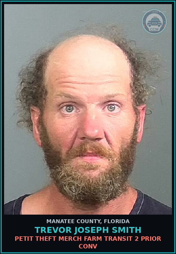 Booking mugshot of TREVOR JOSEPH SMITH in Manatee County