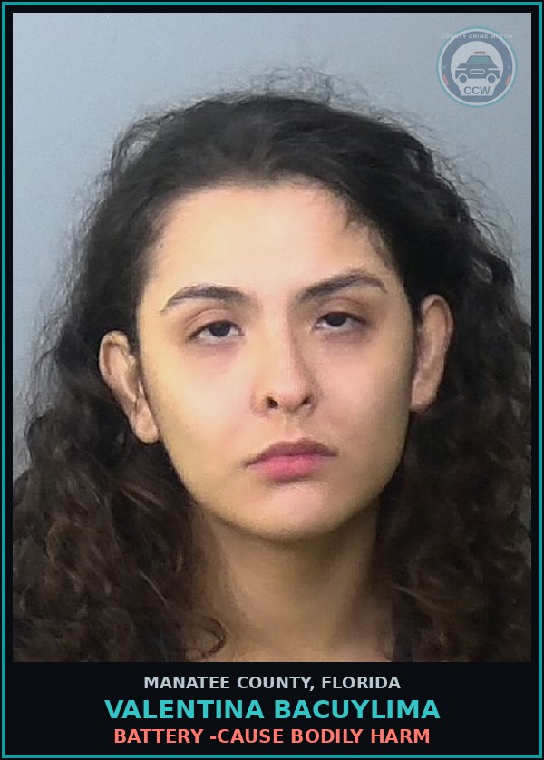 Booking mugshot of VALENTINA BACUYLIMA in Manatee County