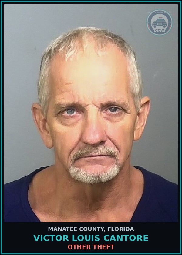 Booking mugshot of VICTOR LOUIS CANTORE in Manatee County