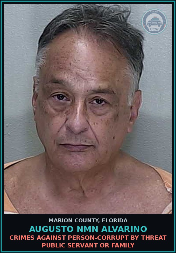 Booking mugshot of AUGUSTO NMN ALVARINO in Marion County
