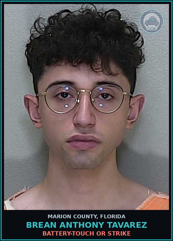 Booking mugshot of BREAN ANTHONY TAVAREZ in Marion County