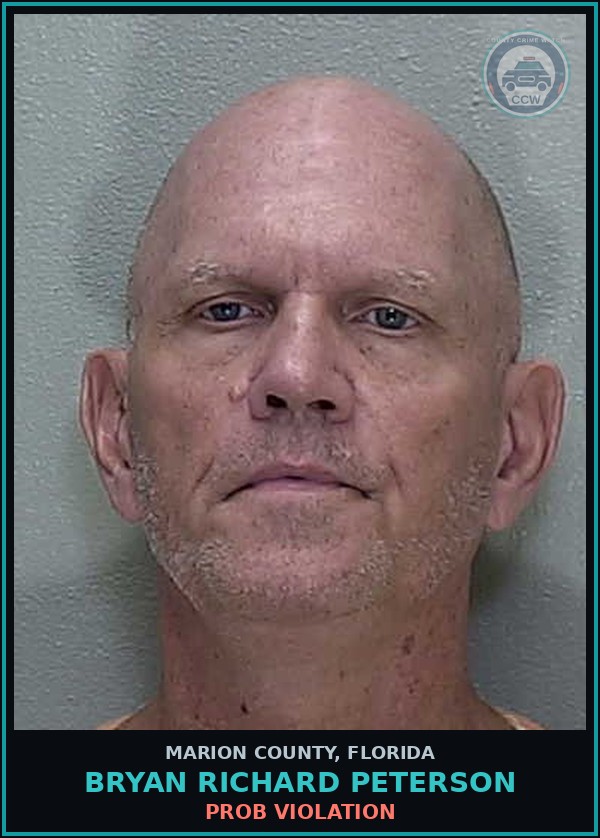Booking mugshot of BRYAN RICHARD PETERSON in Marion County