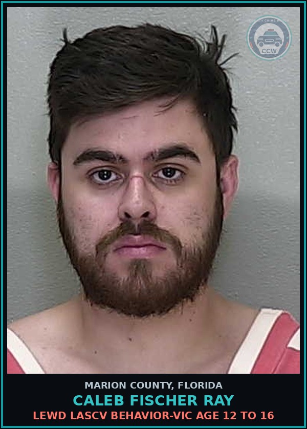 Booking mugshot of CALEB FISCHER RAY in Marion County