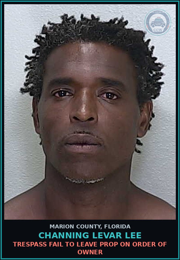 Booking mugshot of CHANNING LEVAR LEE in Marion County