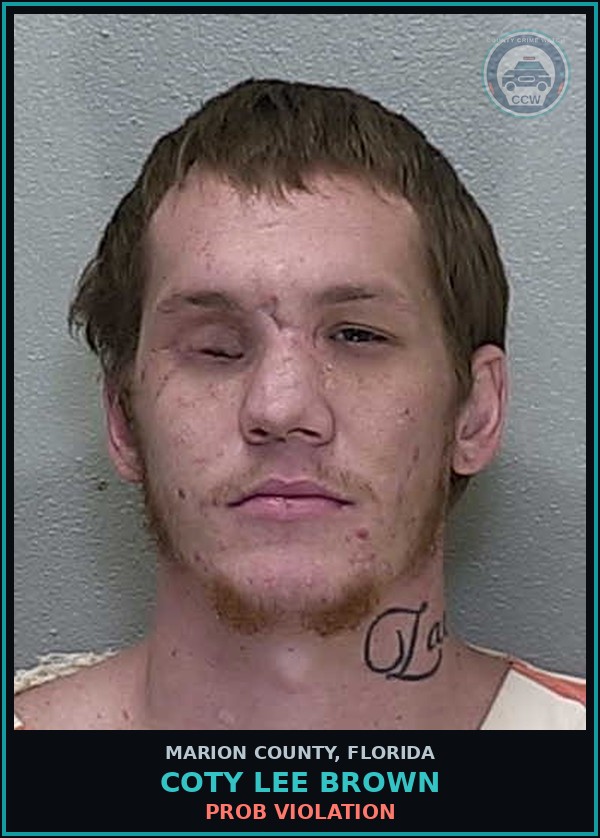 Booking mugshot of COTY LEE BROWN in Marion County