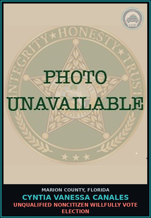 Booking mugshot of CYNTIA VANESSA CANALES in Marion County