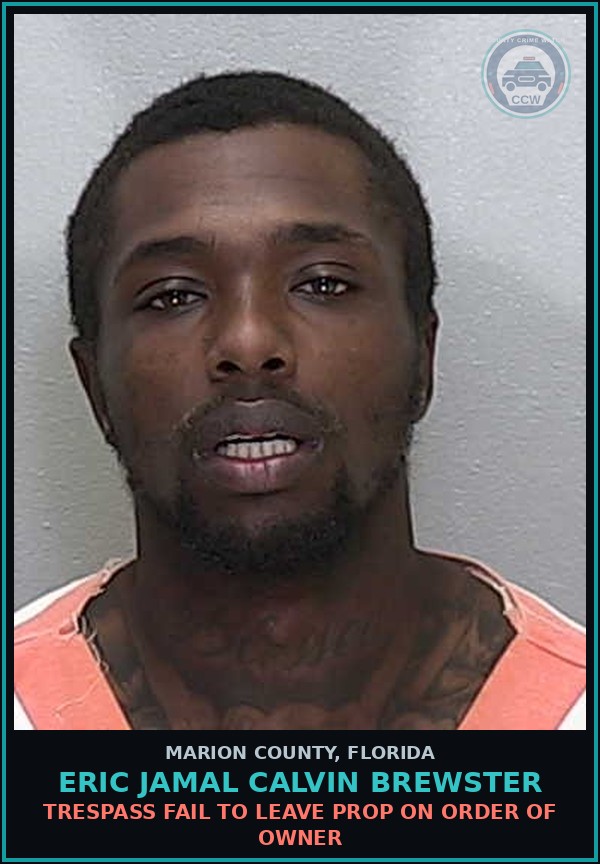 Booking mugshot of ERIC JAMAL CALVIN BREWSTER in Marion County