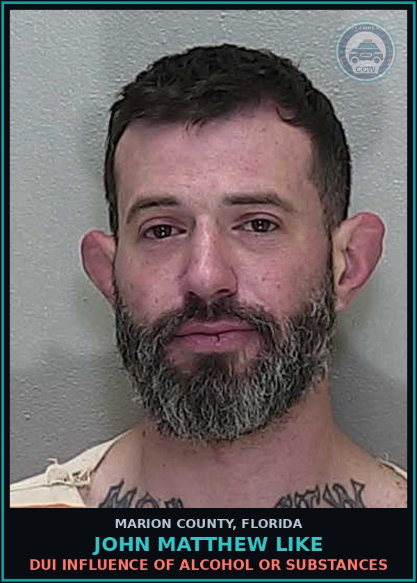 Booking mugshot of JOHN MATTHEW LIKE in Marion County