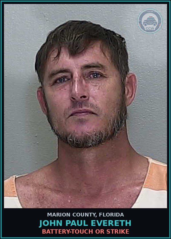Booking mugshot of JOHN PAUL EVERETH in Marion County