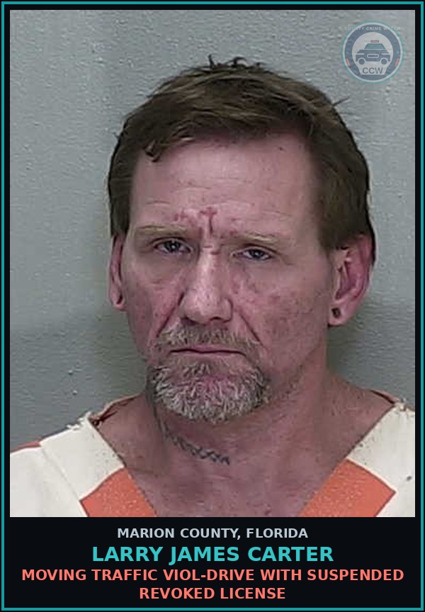 Booking mugshot of LARRY JAMES CARTER in Marion County