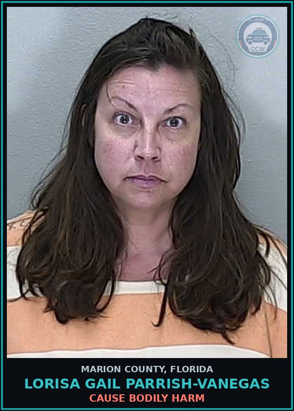 Booking mugshot of LORISA GAIL PARRISH-VANEGAS in Marion County