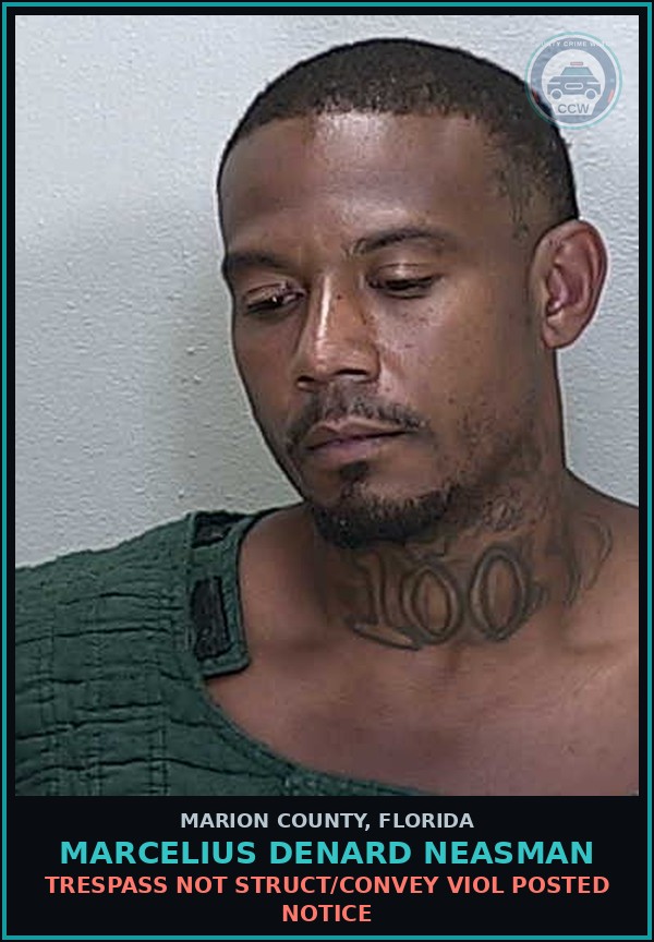 Booking mugshot of MARCELIUS DENARD NEASMAN in Marion County
