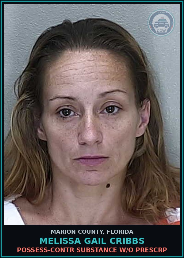 Booking mugshot of MELISSA GAIL CRIBBS in Marion County
