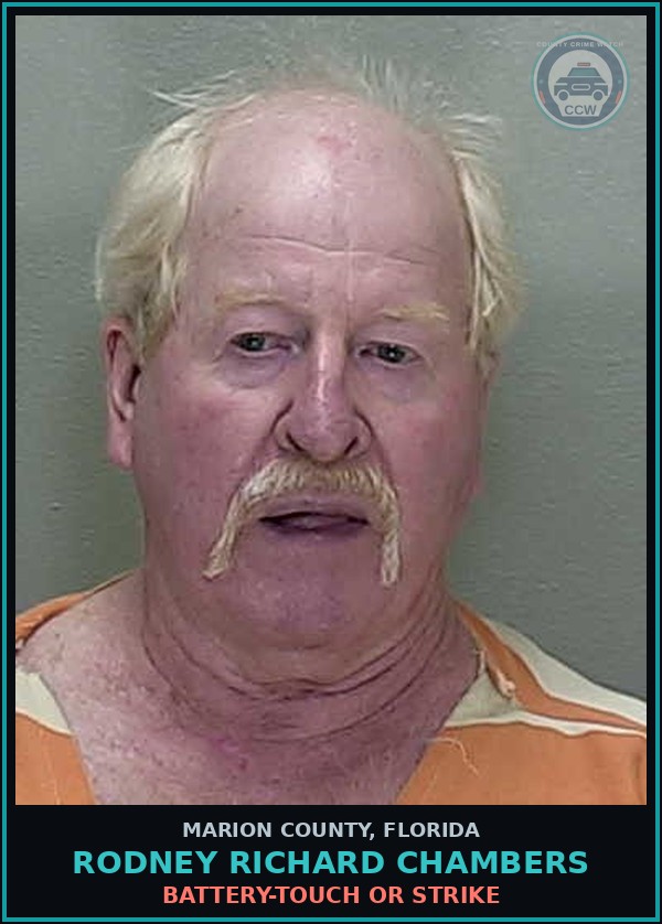 Booking mugshot of RODNEY RICHARD CHAMBERS in Marion County