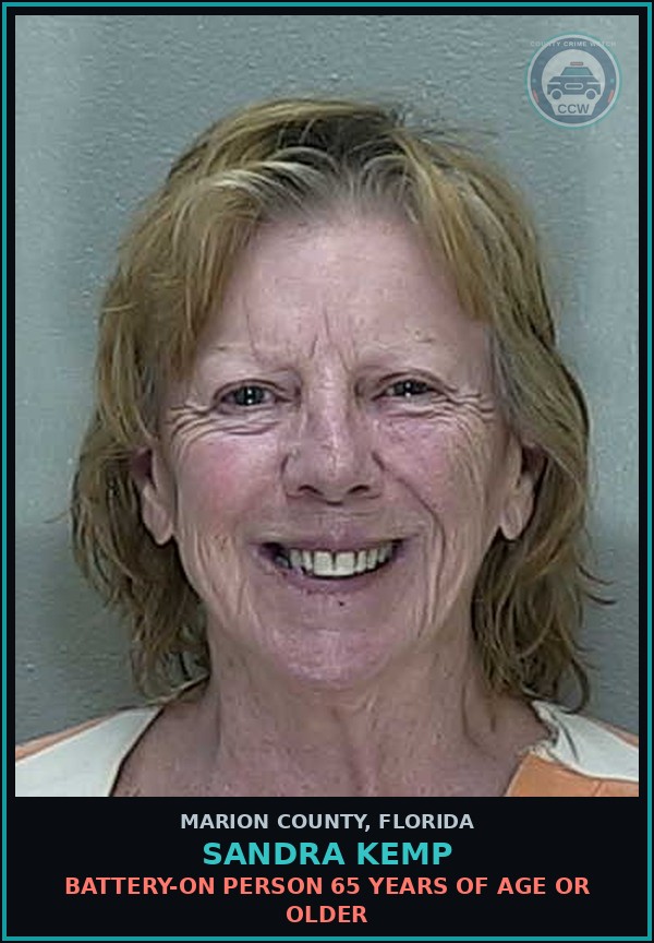 Booking mugshot of SANDRA KEMP in Marion County