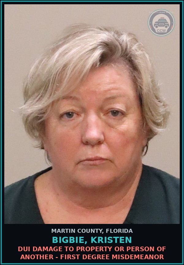 Booking mugshot of BIGBIE, KRISTEN in Martin County