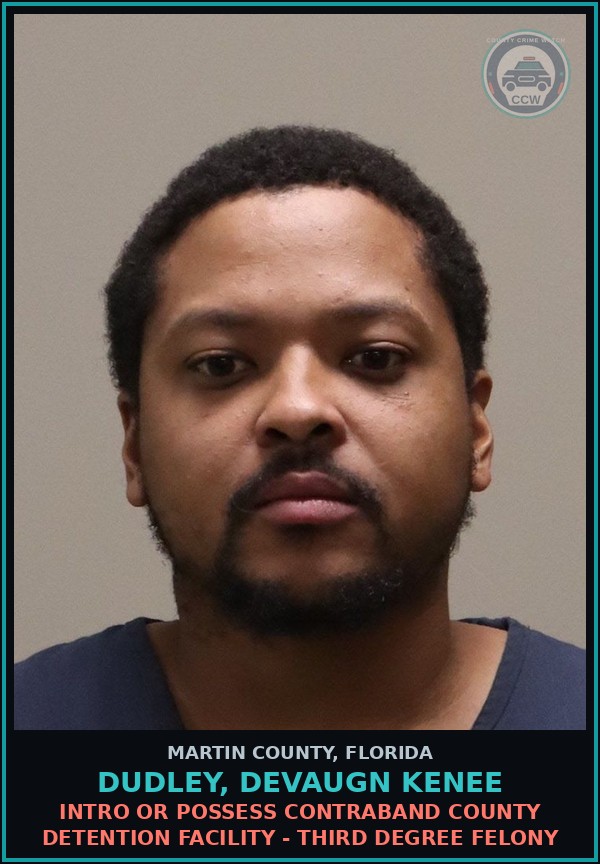 Booking mugshot of DUDLEY, DEVAUGN KENEE in Martin County