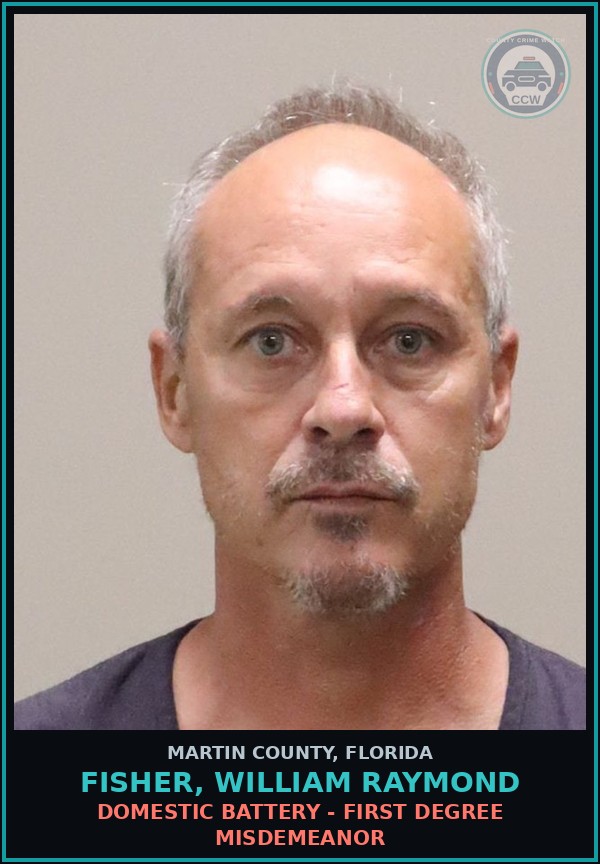 Booking mugshot of FISHER, WILLIAM RAYMOND in Martin County