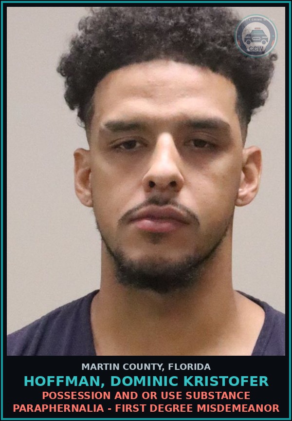 Booking mugshot of HOFFMAN, DOMINIC KRISTOFER in Martin County