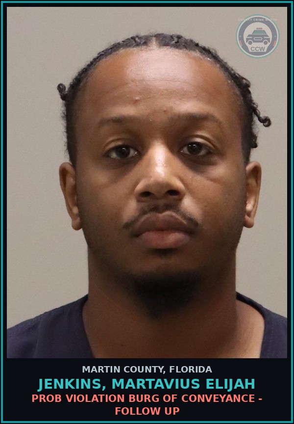 Booking mugshot of JENKINS, MARTAVIUS ELIJAH in Martin County