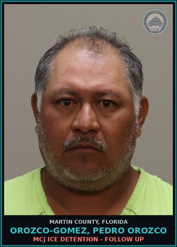 Booking mugshot of OROZCO-GOMEZ, PEDRO OROZCO in Martin County