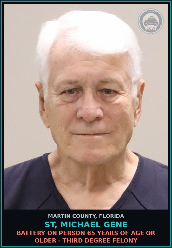 Booking mugshot of ST, MICHAEL GENE in Martin County