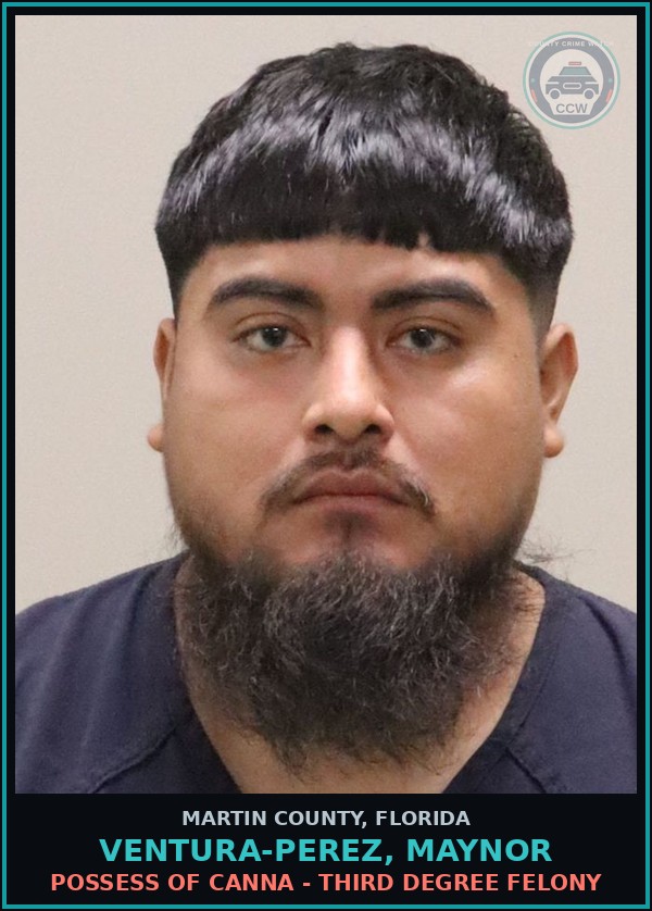 Booking mugshot of VENTURA-PEREZ, MAYNOR in Martin County