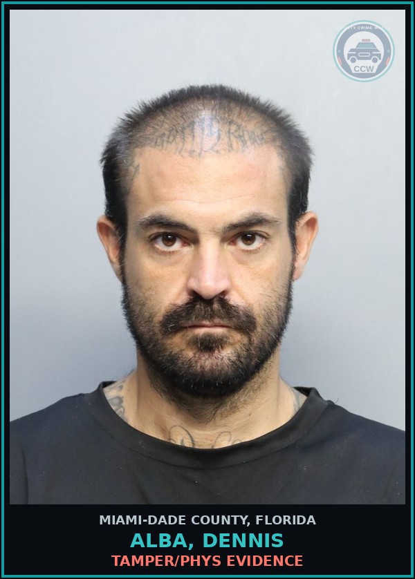 Booking mugshot of ALBA, DENNIS in Miami-Dade County