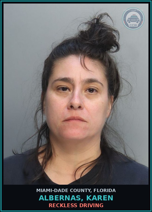 Booking mugshot of ALBERNAS, KAREN in Miami-Dade County