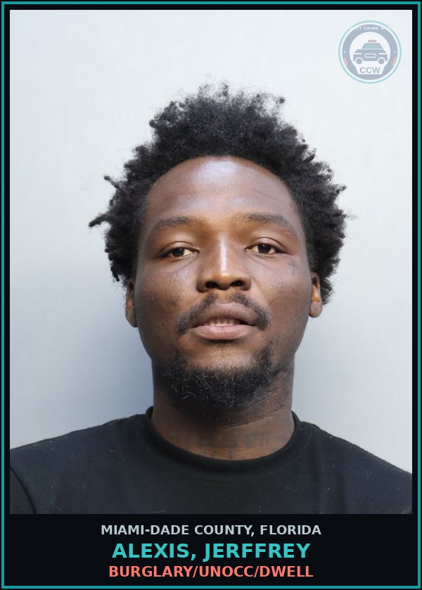 Booking mugshot of ALEXIS, JERFFREY in Miami-Dade County