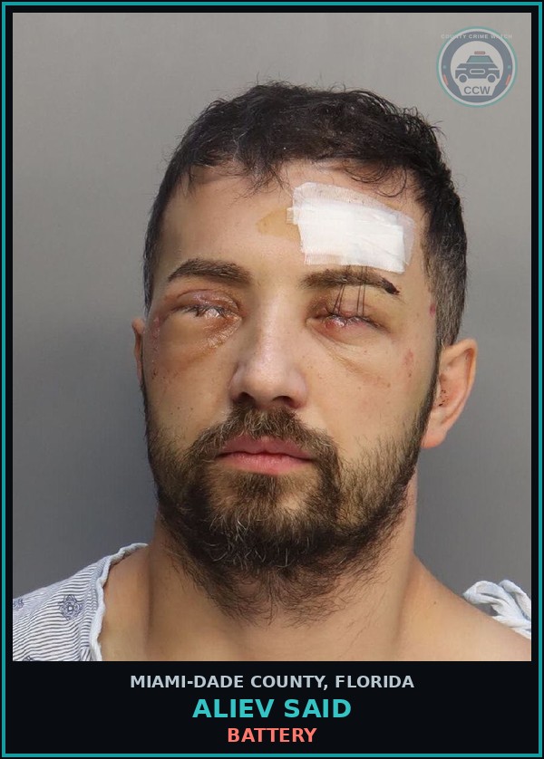 Booking mugshot of ALIEV SAID in Miami-Dade County