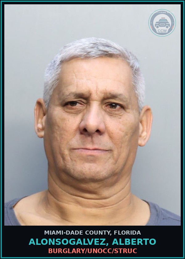Booking mugshot of ALONSOGALVEZ, ALBERTO in Miami-Dade County