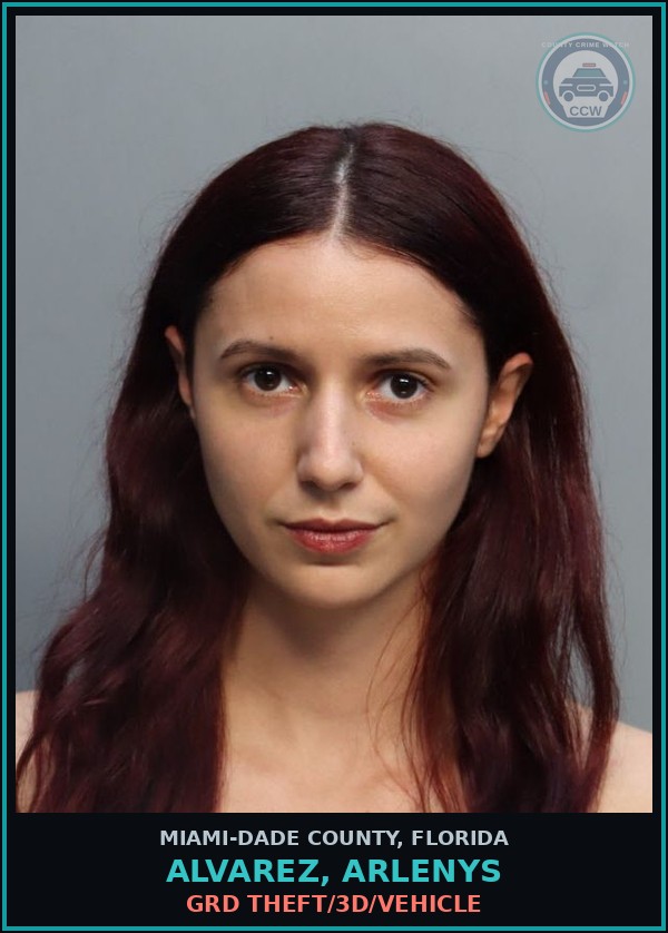 Booking mugshot of ALVAREZ, ARLENYS in Miami-Dade County