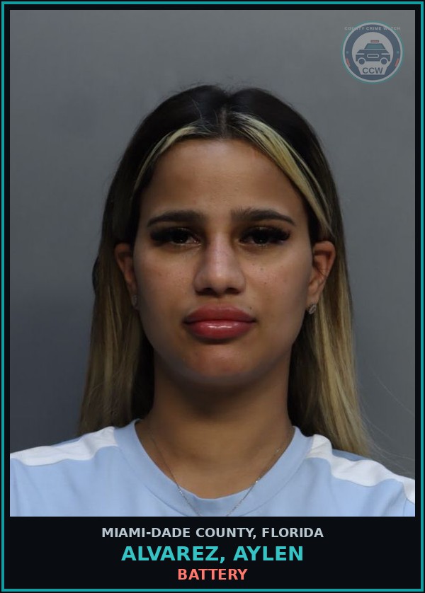 Booking mugshot of ALVAREZ, AYLEN in Miami-Dade County