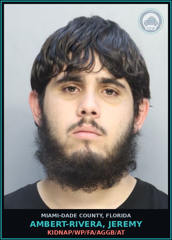 Booking mugshot of AMBERT-RIVERA, JEREMY in Miami-Dade County