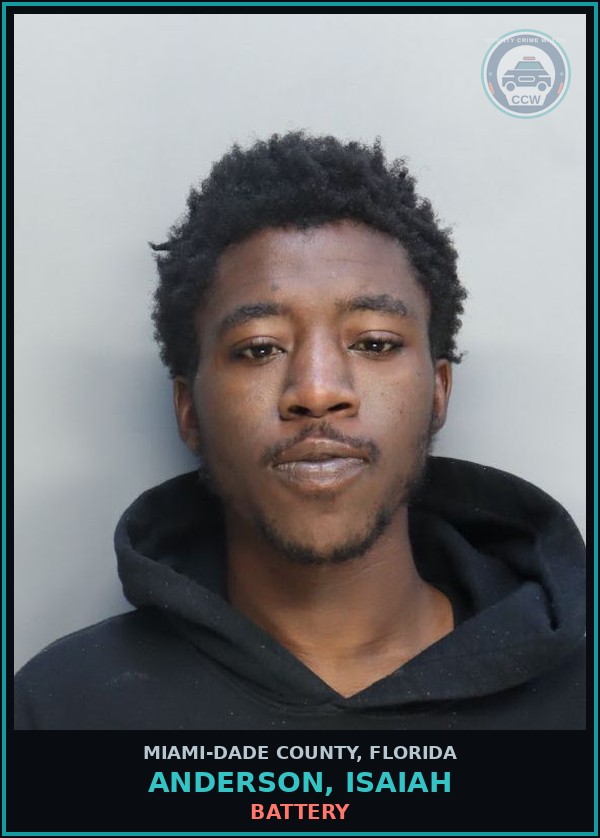 Booking mugshot of ANDERSON, ISAIAH in Miami-Dade County