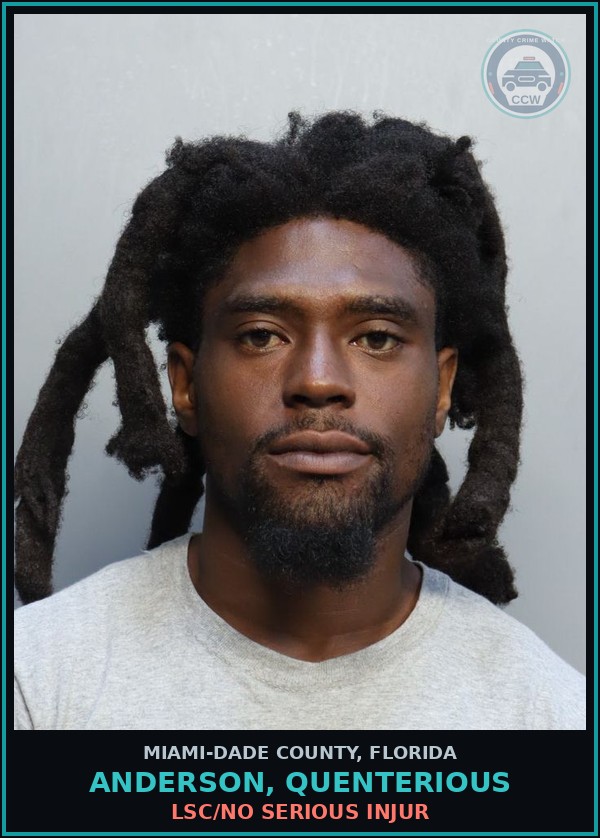 Booking mugshot of ANDERSON, QUENTERIOUS in Miami-Dade County