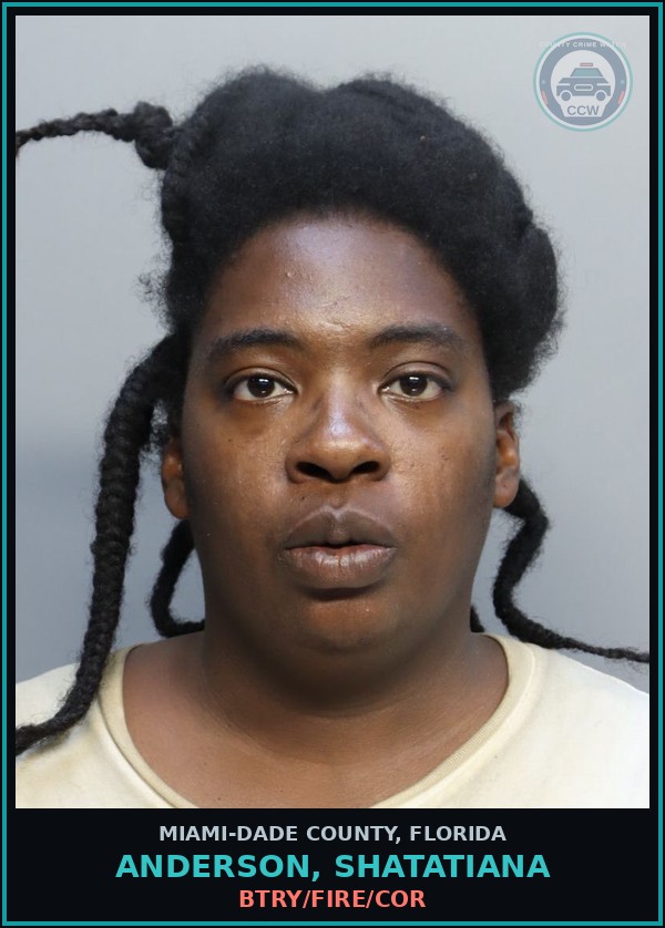 Booking mugshot of ANDERSON, SHATATIANA in Miami-Dade County