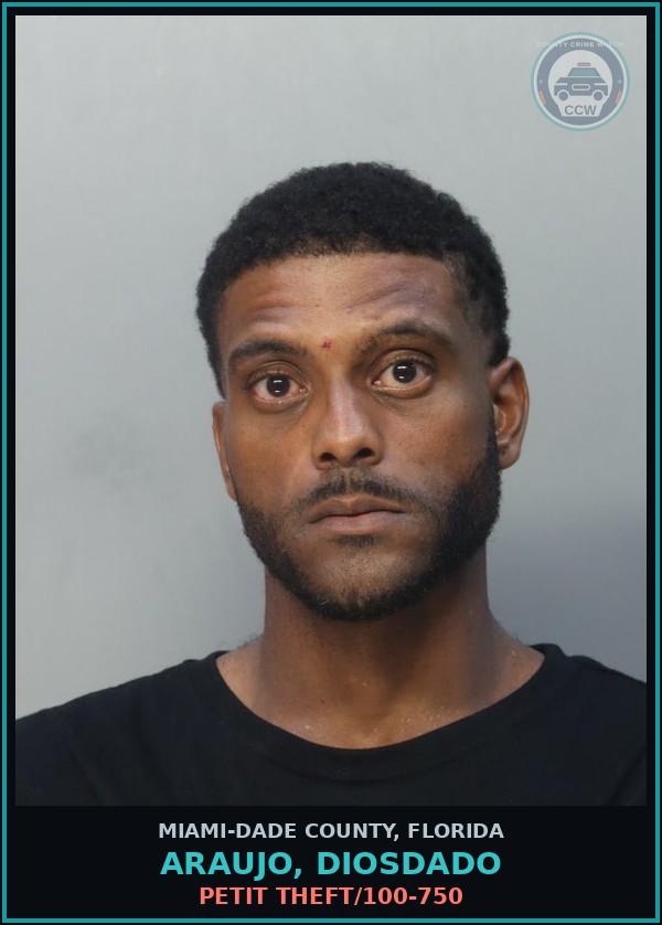 Booking mugshot of ARAUJO, DIOSDADO in Miami-Dade County
