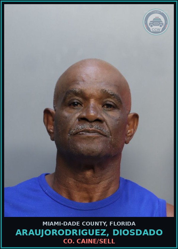 Booking mugshot of ARAUJORODRIGUEZ, DIOSDADO in Miami-Dade County