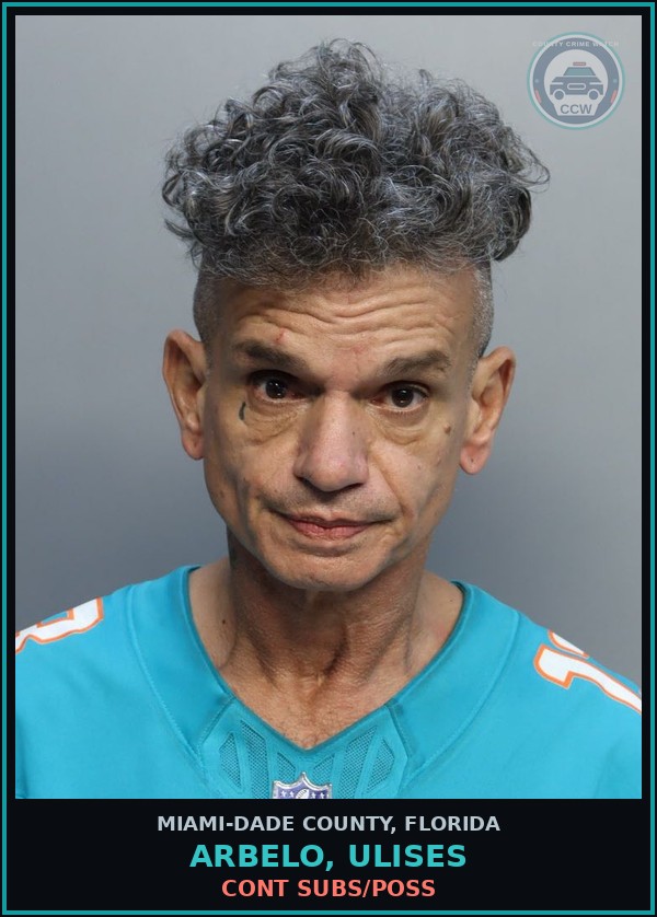 Booking mugshot of ARBELO, ULISES in Miami-Dade County