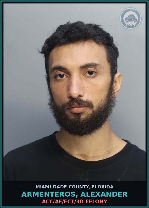 Booking mugshot of ARMENTEROS, ALEXANDER in Miami-Dade County