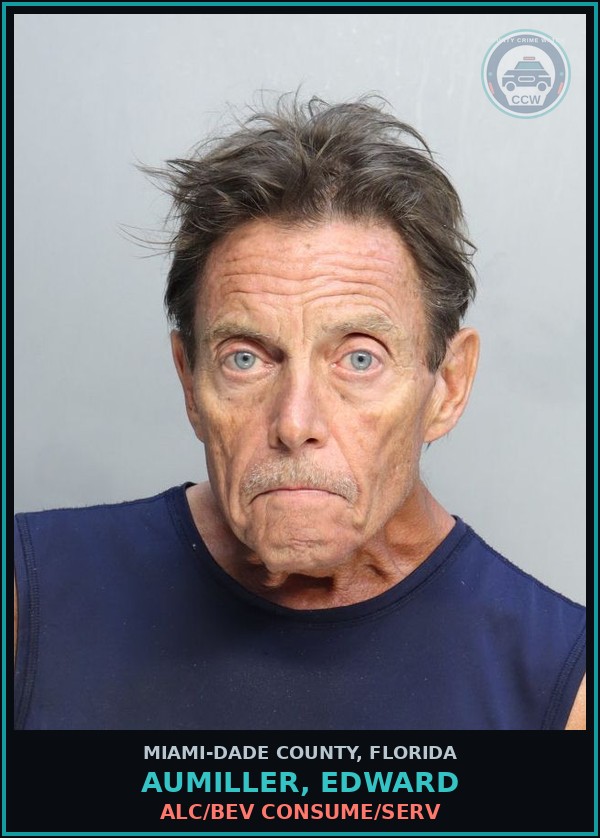 Booking mugshot of AUMILLER, EDWARD in Miami-Dade County