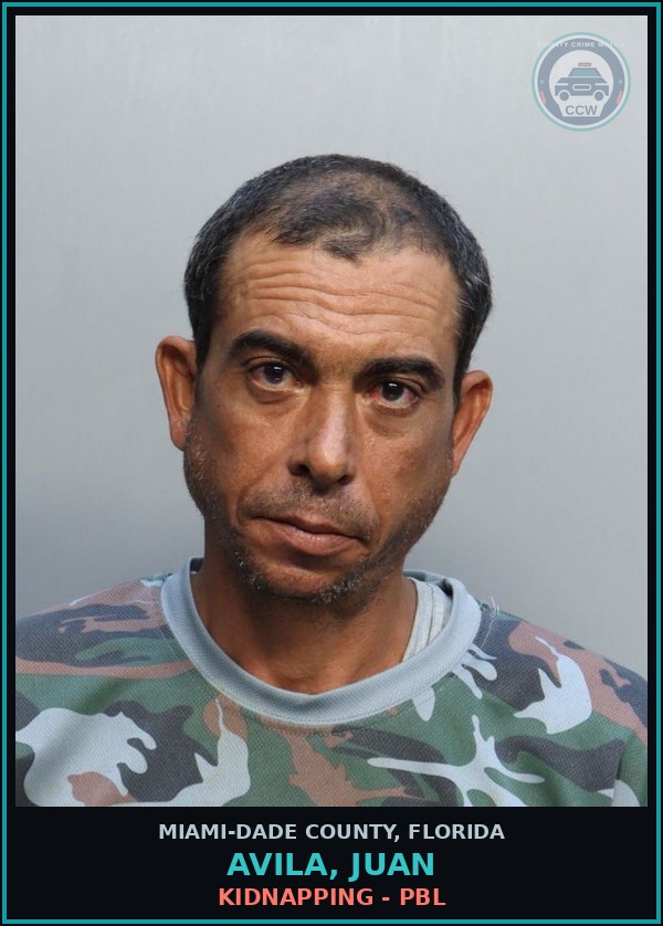 Booking mugshot of AVILA, JUAN in Miami-Dade County