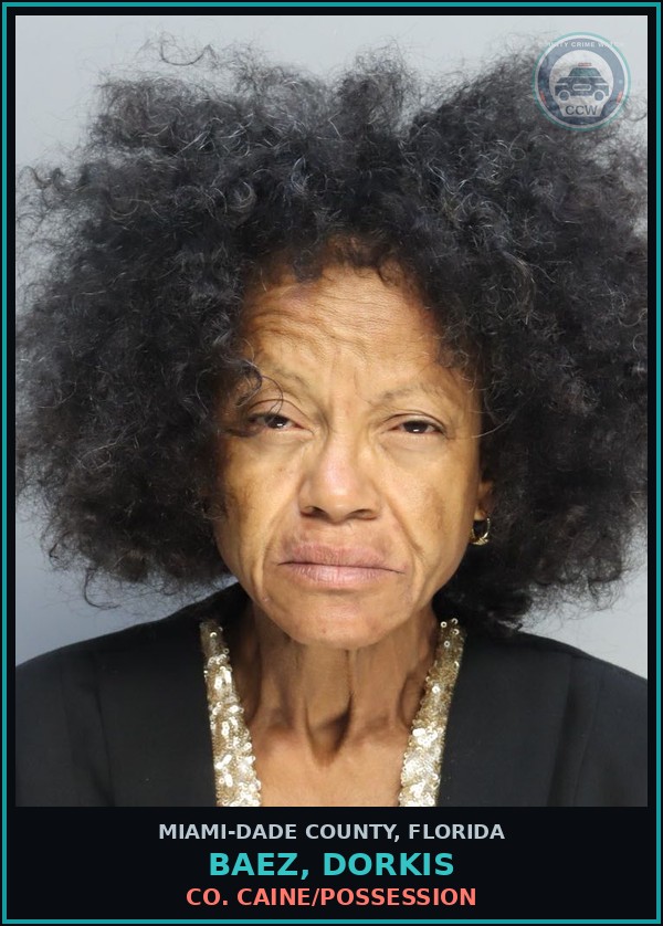 Booking mugshot of BAEZ, DORKIS in Miami-Dade County