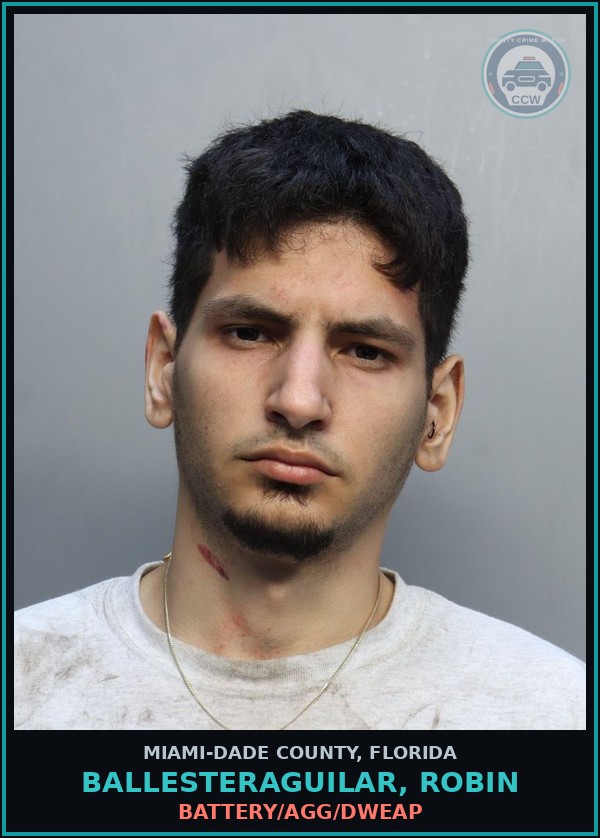 Booking mugshot of BALLESTERAGUILAR, ROBIN in Miami-Dade County