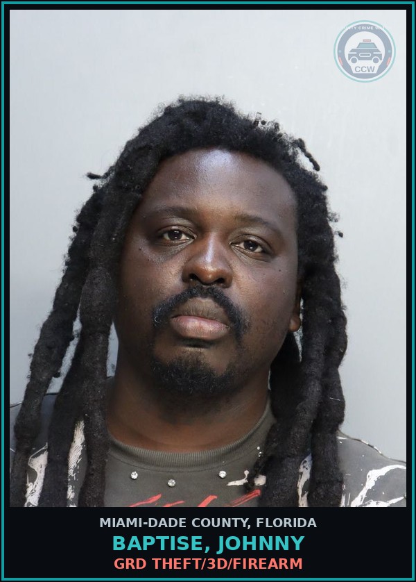 Booking mugshot of BAPTISE, JOHNNY in Miami-Dade County