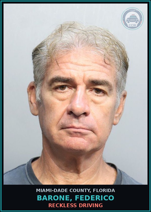 Booking mugshot of BARONE, FEDERICO in Miami-Dade County